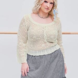Women's Cream Knit Sweater